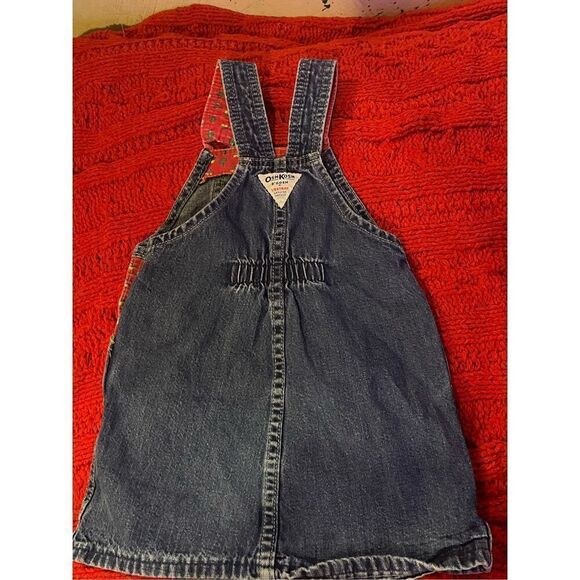 Vintage Oshkosh B Gosh VESTBAK Overall Denim Dress 4T USA - Picture 5 of 7